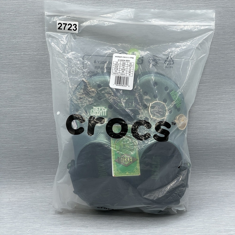 Crocs Wicked Elphaba Men's 5 Women's 7 Classic Clogs Limited Edition For Good - Picture 11 of 14
